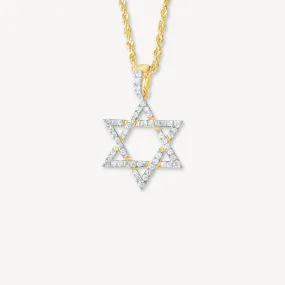 10K Diamond Gold Star of David