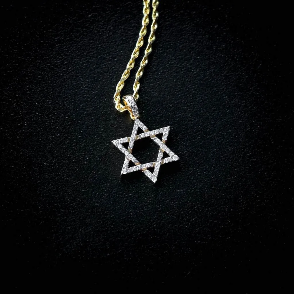 10K Diamond Gold Star of David