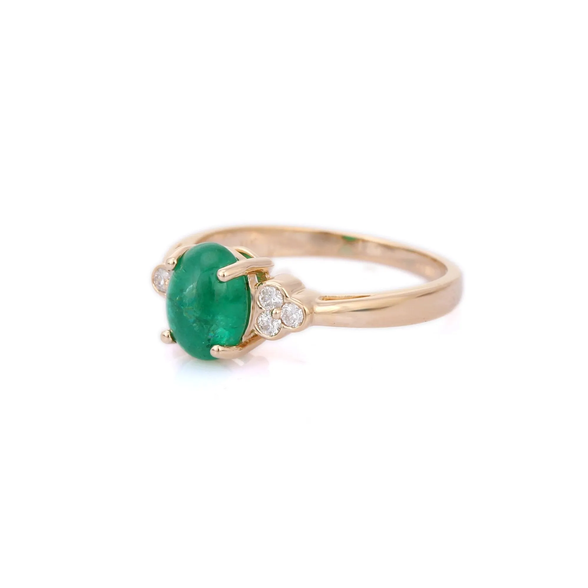 14K Yellow Gold Emerald Ring