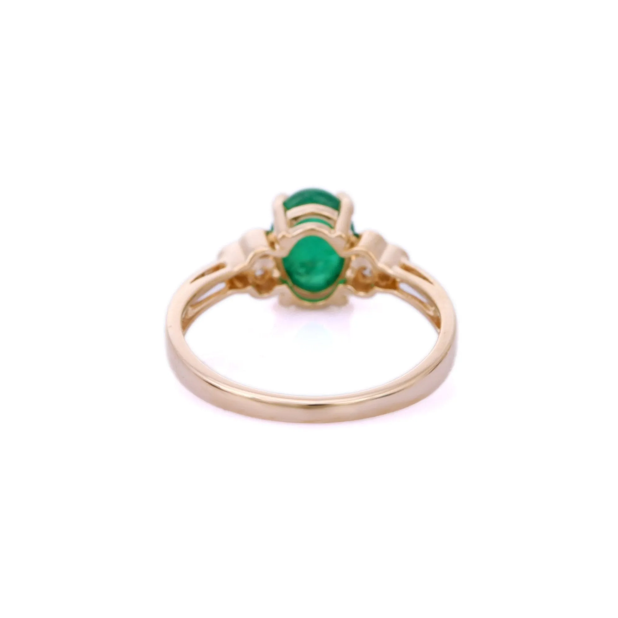 14K Yellow Gold Emerald Ring