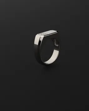 18K Solid White Gold Ring | Signature