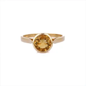 18K Yellow Gold Citrine Ring