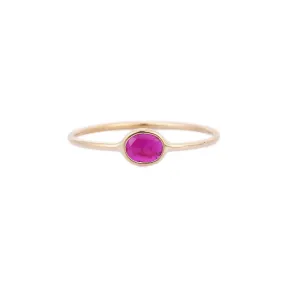 18K Yellow Gold Ruby Ring