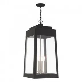 4 Lt Black Pendant Lantern