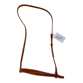 Ann K Hubbard Plain Raised Drop Noseband Cavesson in Chestnut - Horse