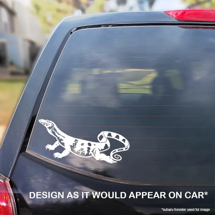 Asian Water Monitor Decal, Waterproof Vinyl Decal, Cute Reptile Gift