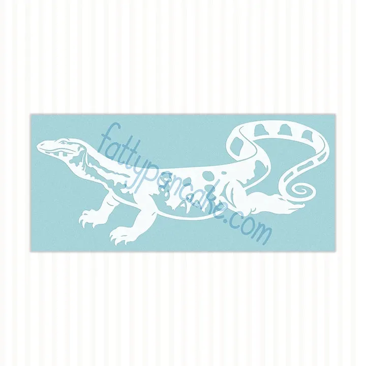 Asian Water Monitor Decal, Waterproof Vinyl Decal, Cute Reptile Gift