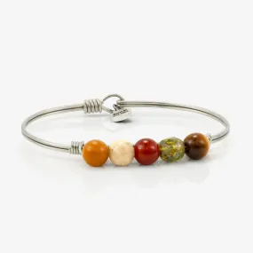 Autumn Daze Beaded Bangle Bracelet