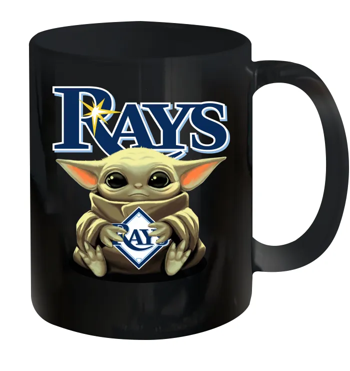 Baby Yoda Hugs Loves The Tampa Bay Rays Baseball Ceramic Mug 11oz