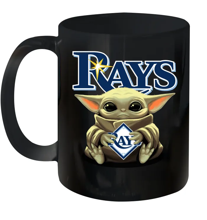 Baby Yoda Hugs Loves The Tampa Bay Rays Baseball Ceramic Mug 11oz