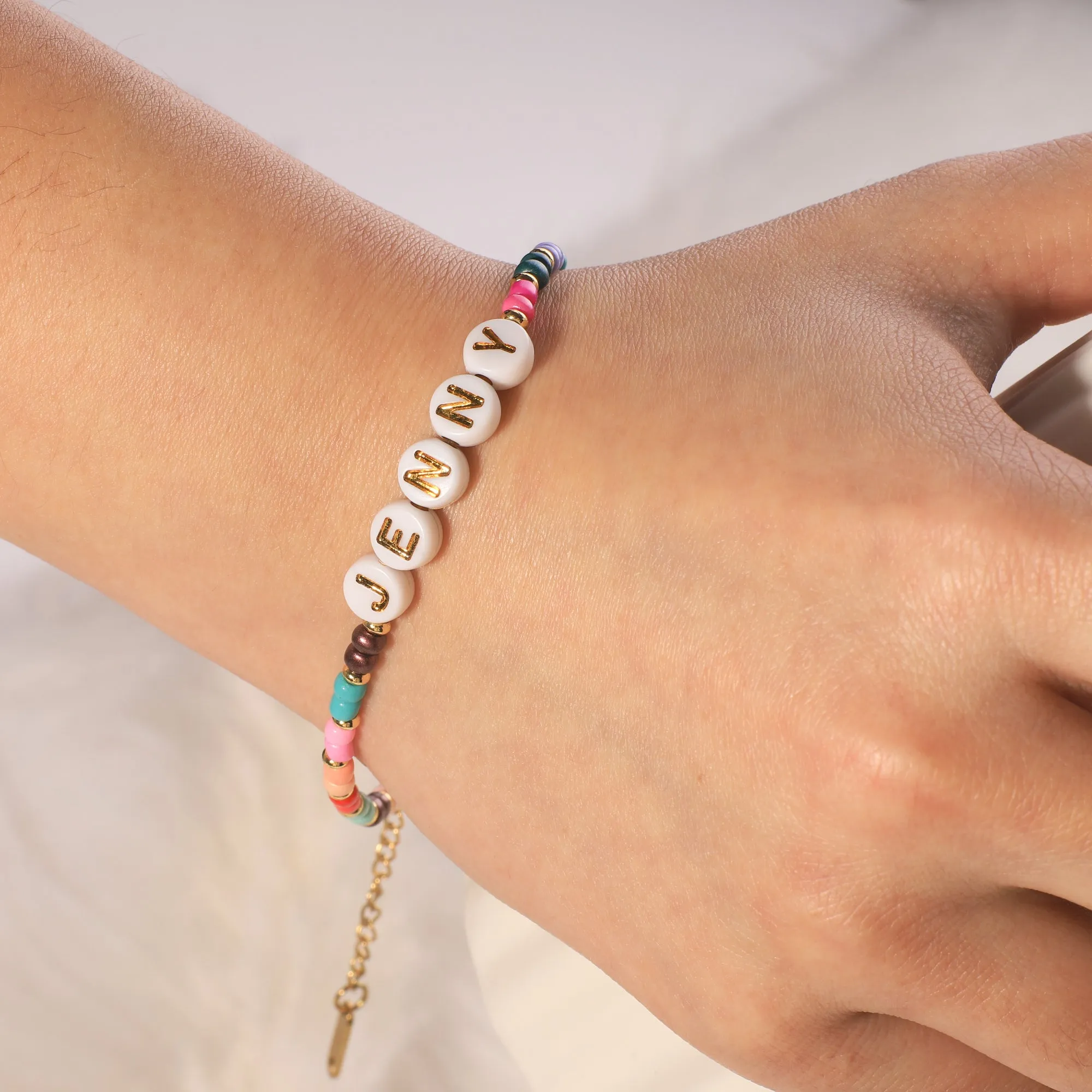 Beaded Name Bracelet | Joyful