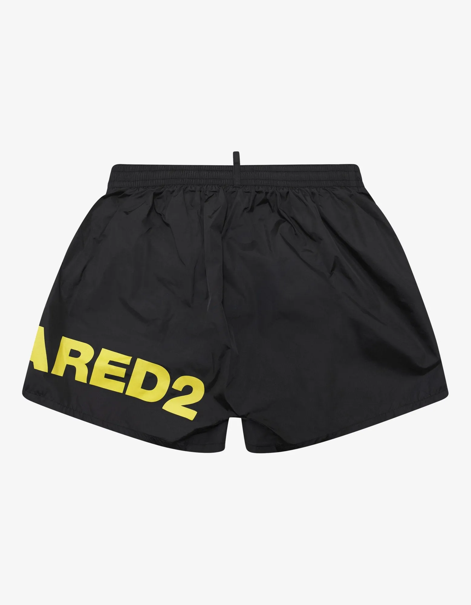 Black Swim Shorts with Yellow Logo