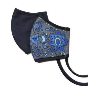 Blue Floral Face Mask (2 pack)