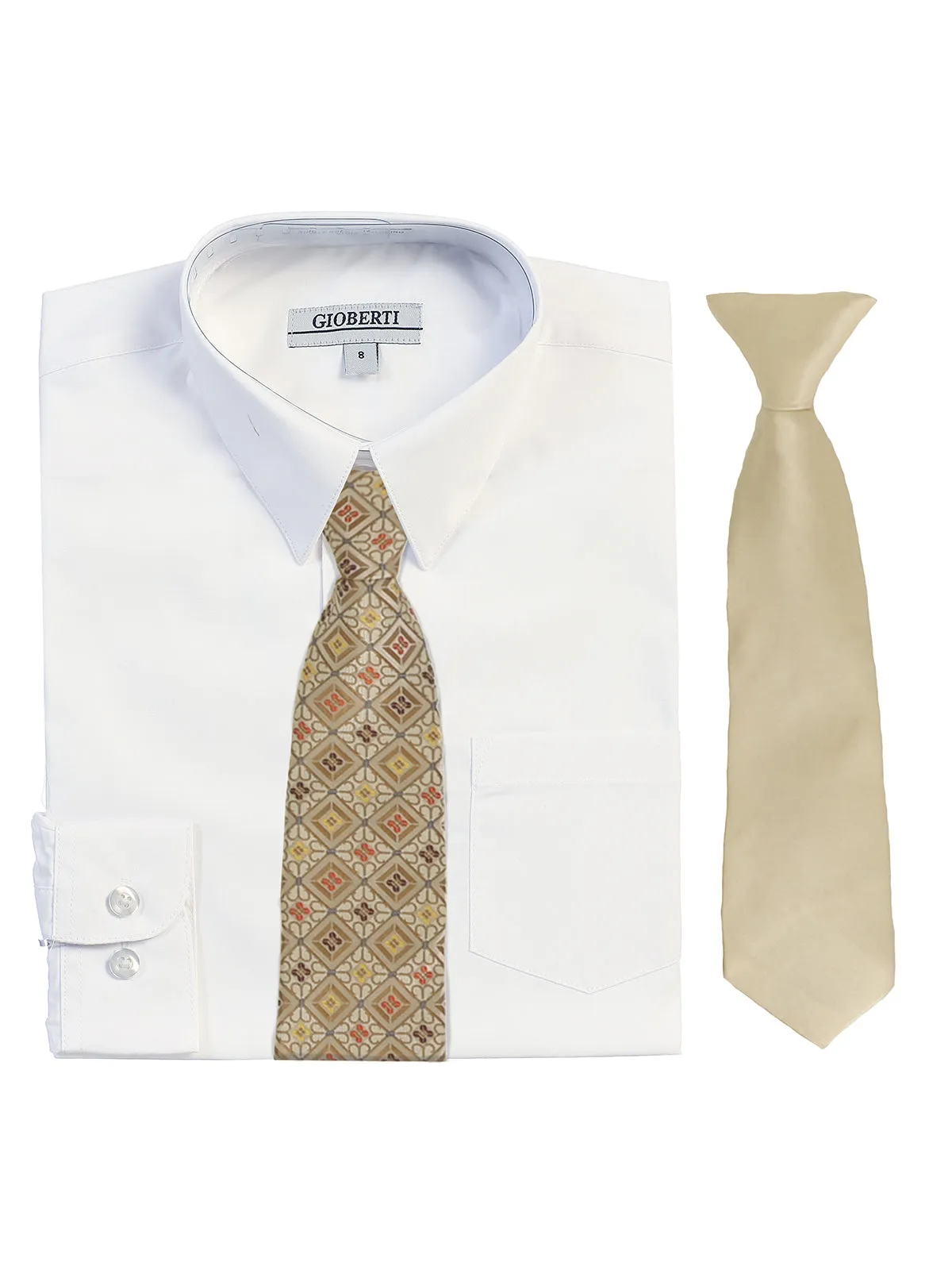 Boy's (8-18) Shirt w/ Design Tie Set