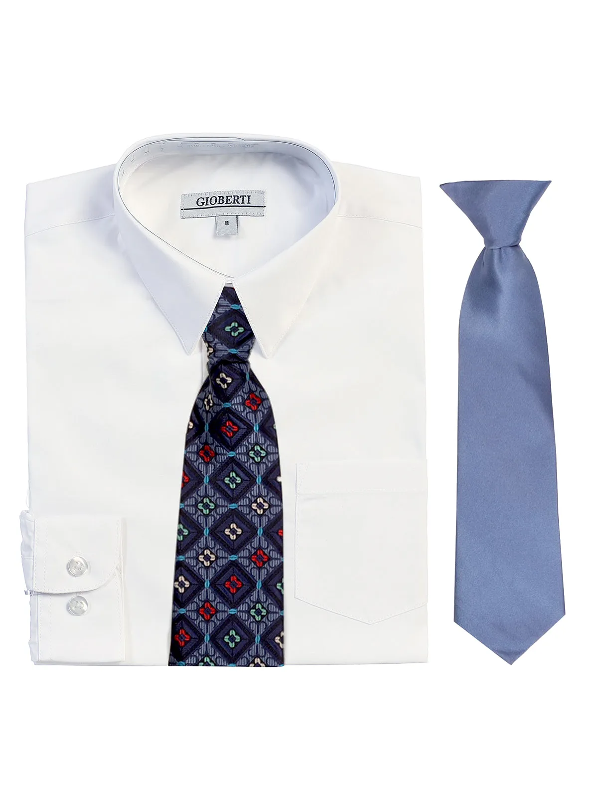 Boy's (8-18) Shirt w/ Design Tie Set