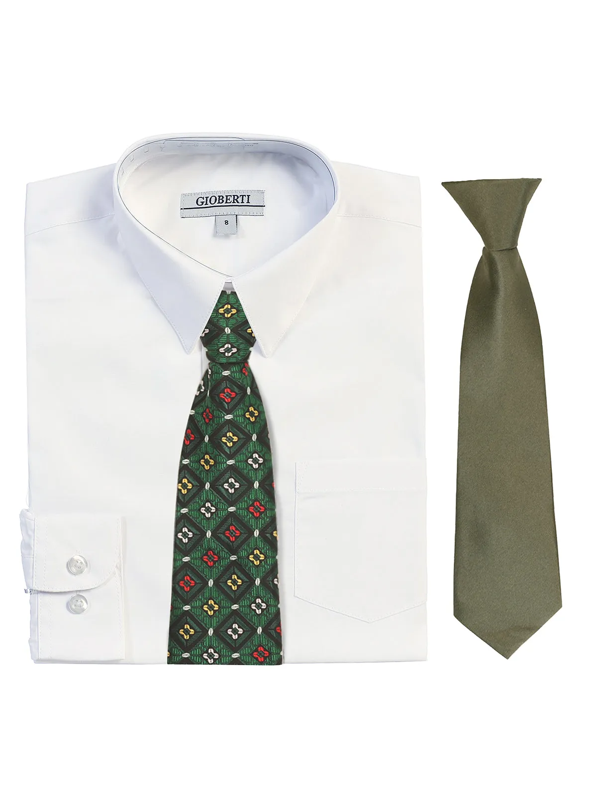 Boy's (8-18) Shirt w/ Design Tie Set