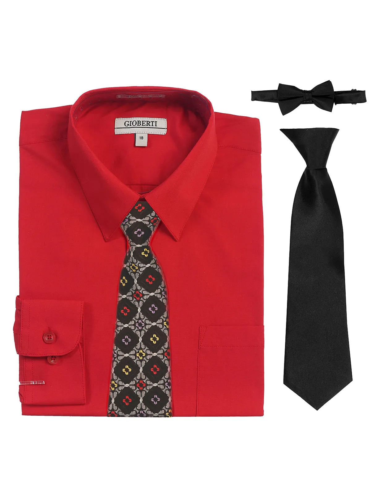 Boy's (8-18) Shirt w/ Design Tie Set