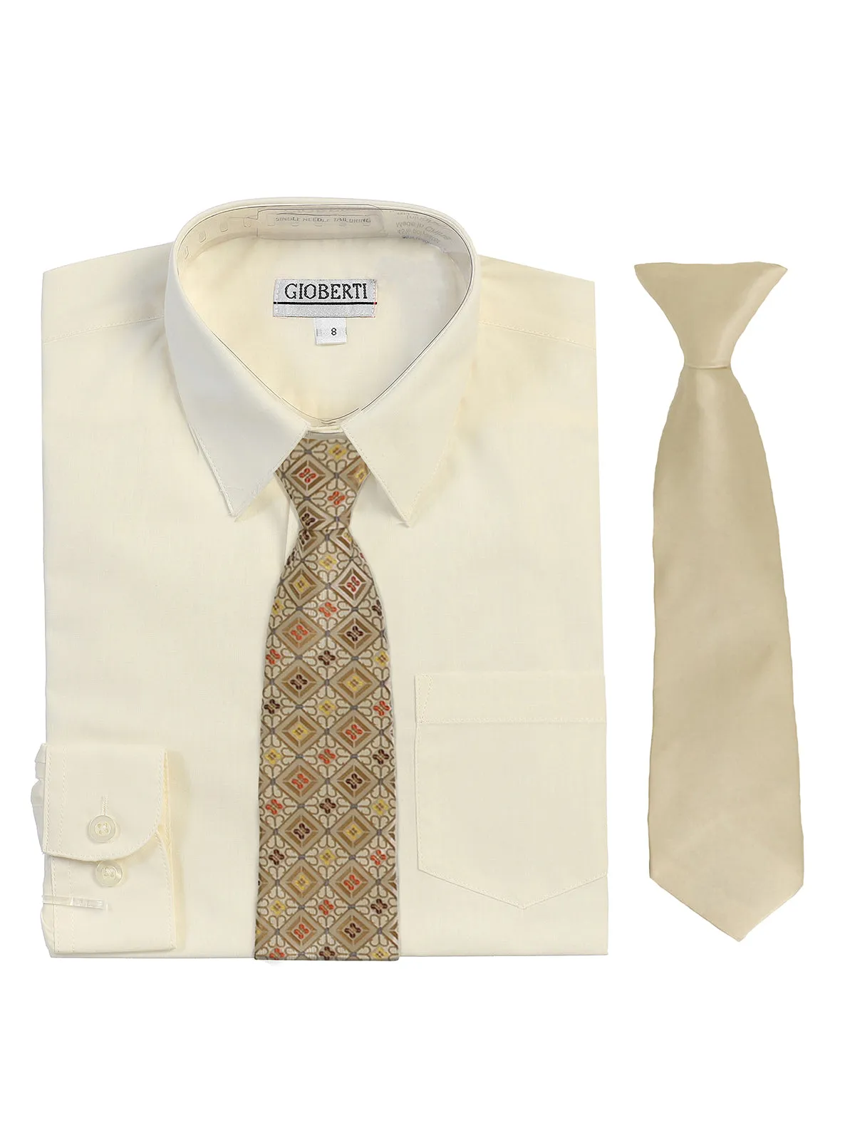 Boy's (8-18) Shirt w/ Design Tie Set