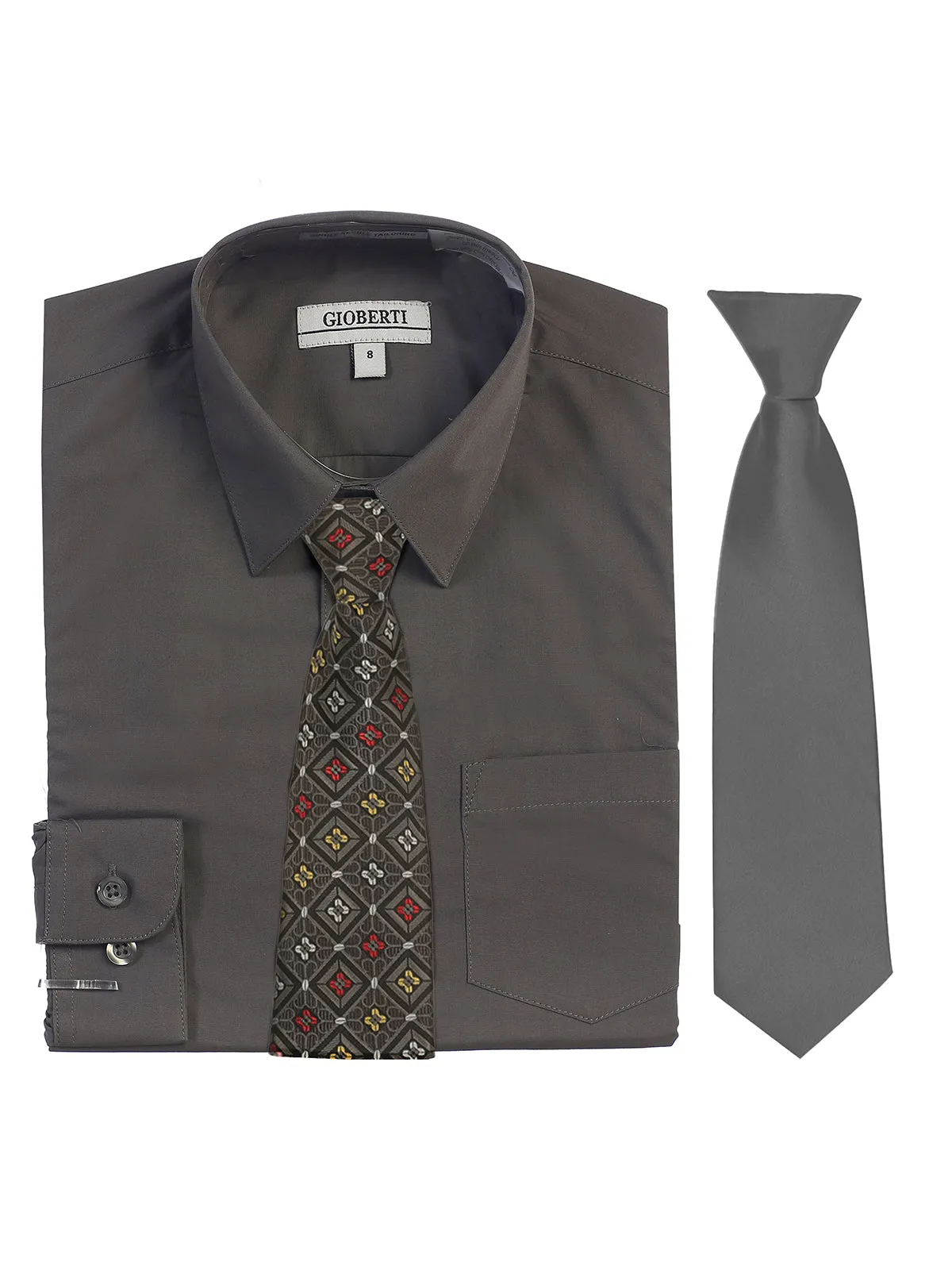 Boy's (8-18) Shirt w/ Design Tie Set