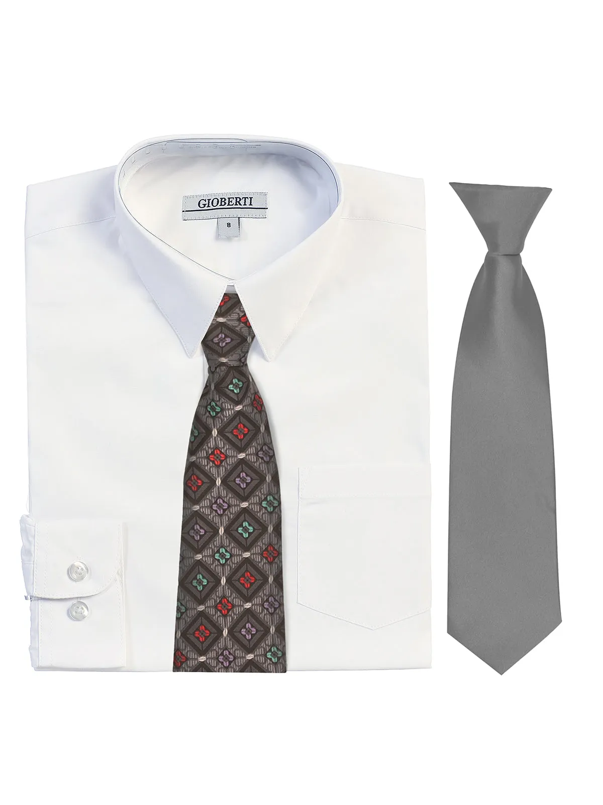 Boy's (8-18) Shirt w/ Design Tie Set