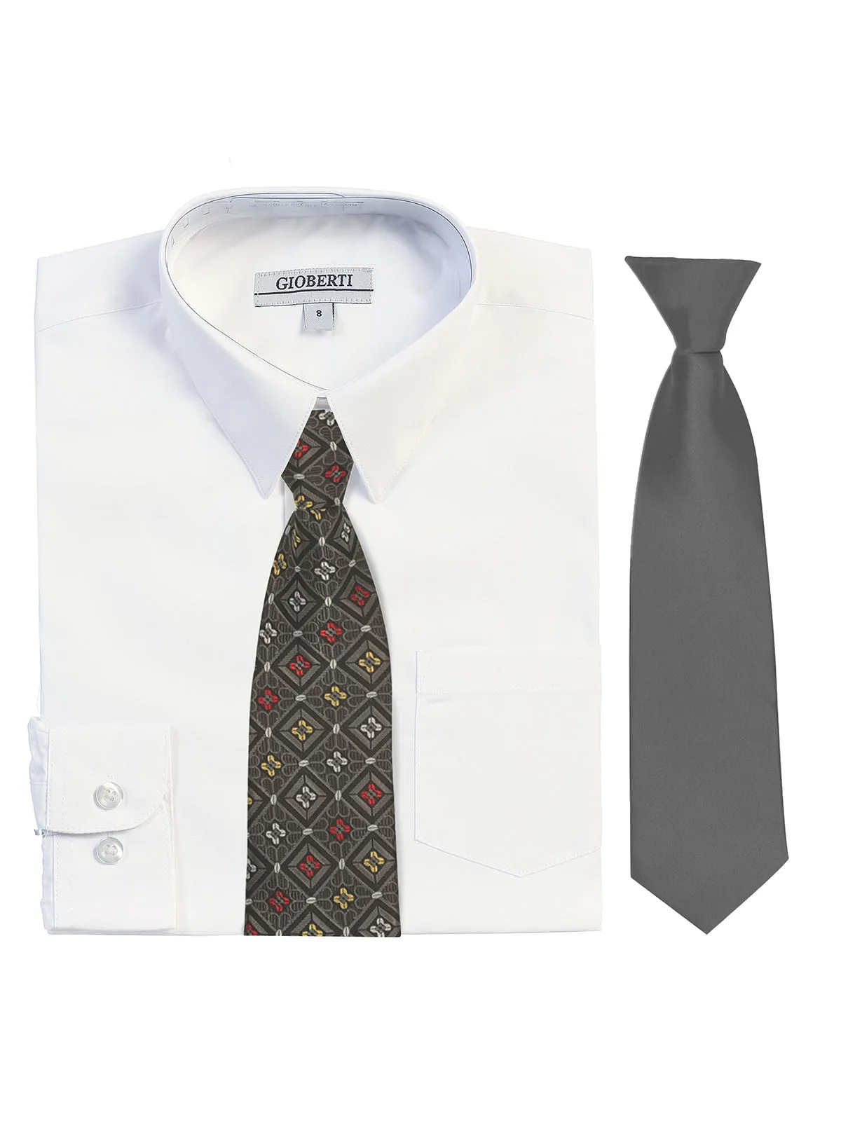 Boy's (8-18) Shirt w/ Design Tie Set