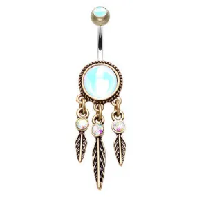 Brass Mystique Dream Catcher Belly Ring