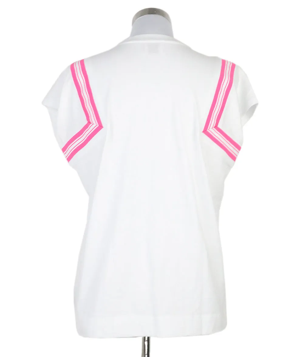 Burberry White & Pink Cotton T-Shirt sz 4