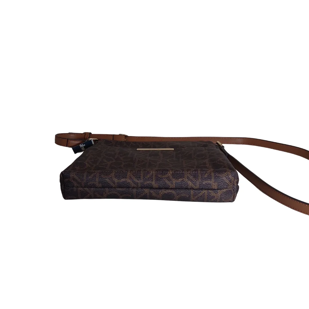 Calvin Klein Brown Monogram Crossbody Bag | Brand new |