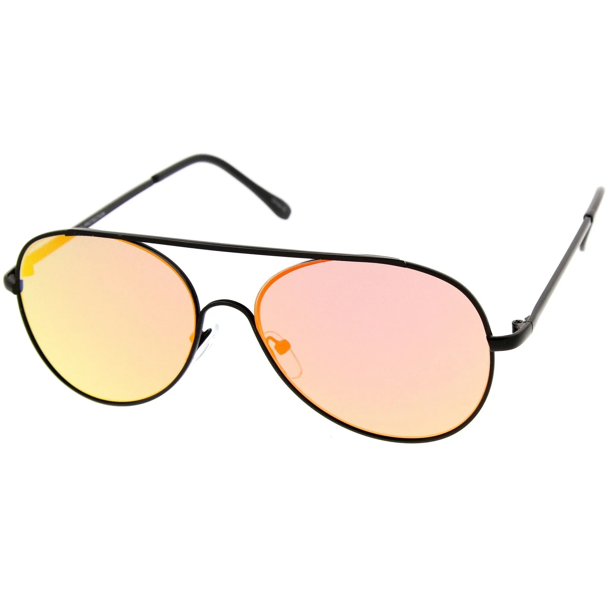 Center Focus Mirror Lens Aviator Sunglasses