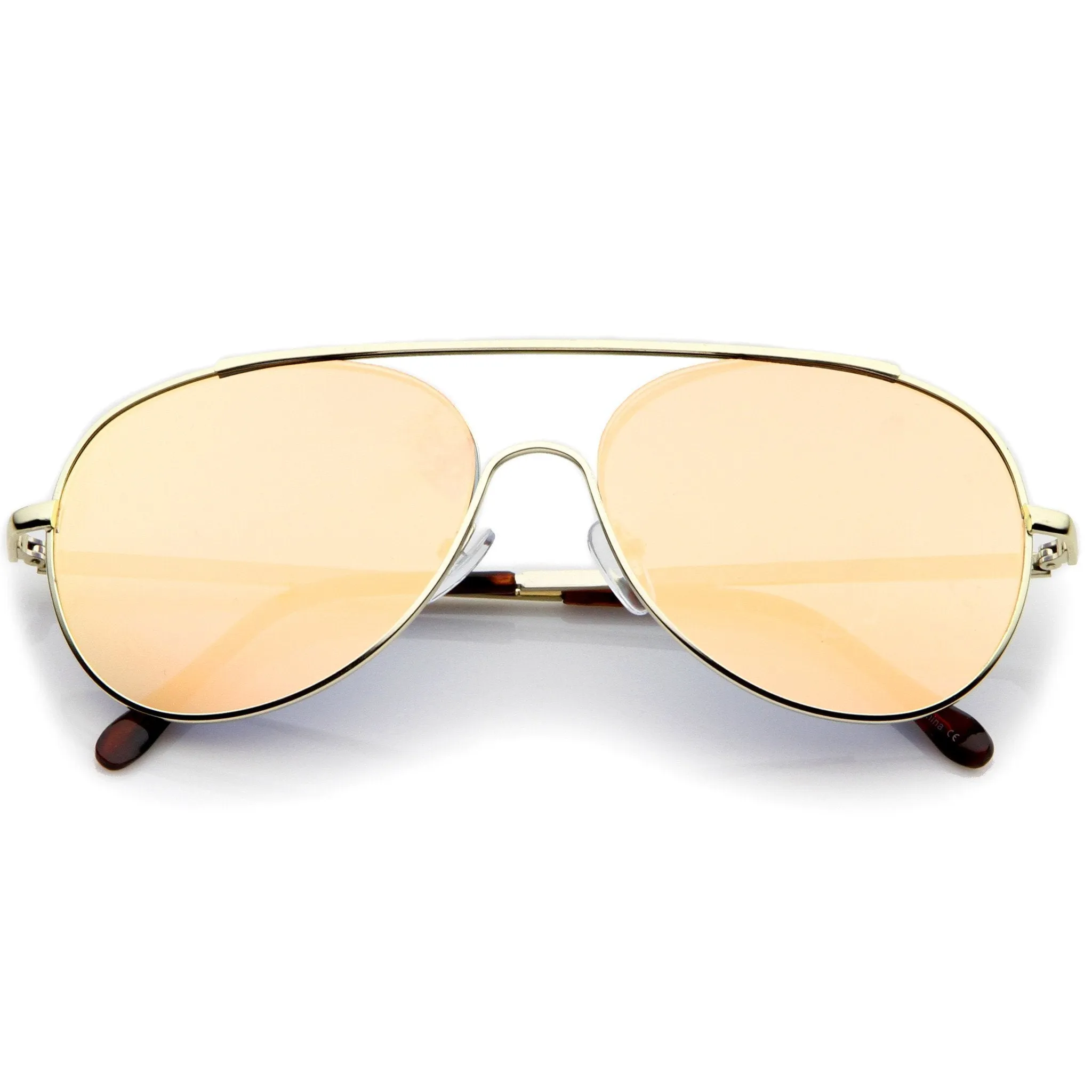 Center Focus Mirror Lens Aviator Sunglasses