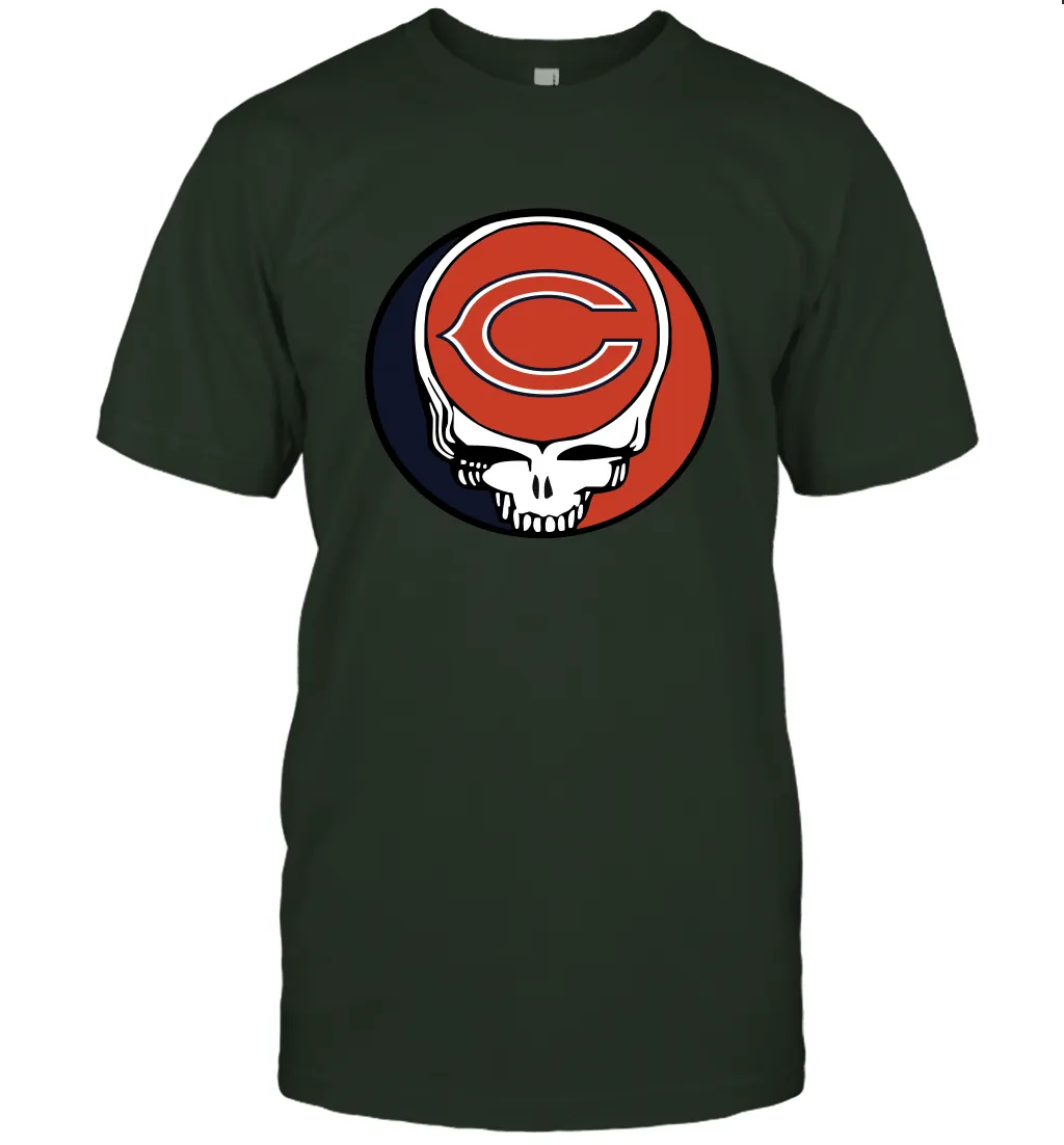 Chicago Bears Grateful Dead Steal Your Face NFL Football Mens T-Shirt