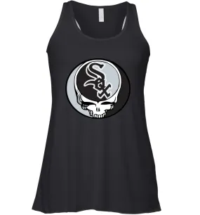 Chicago White Sox Grateful Dead Steal Your Face Baseball Womens Racerback Tank Top