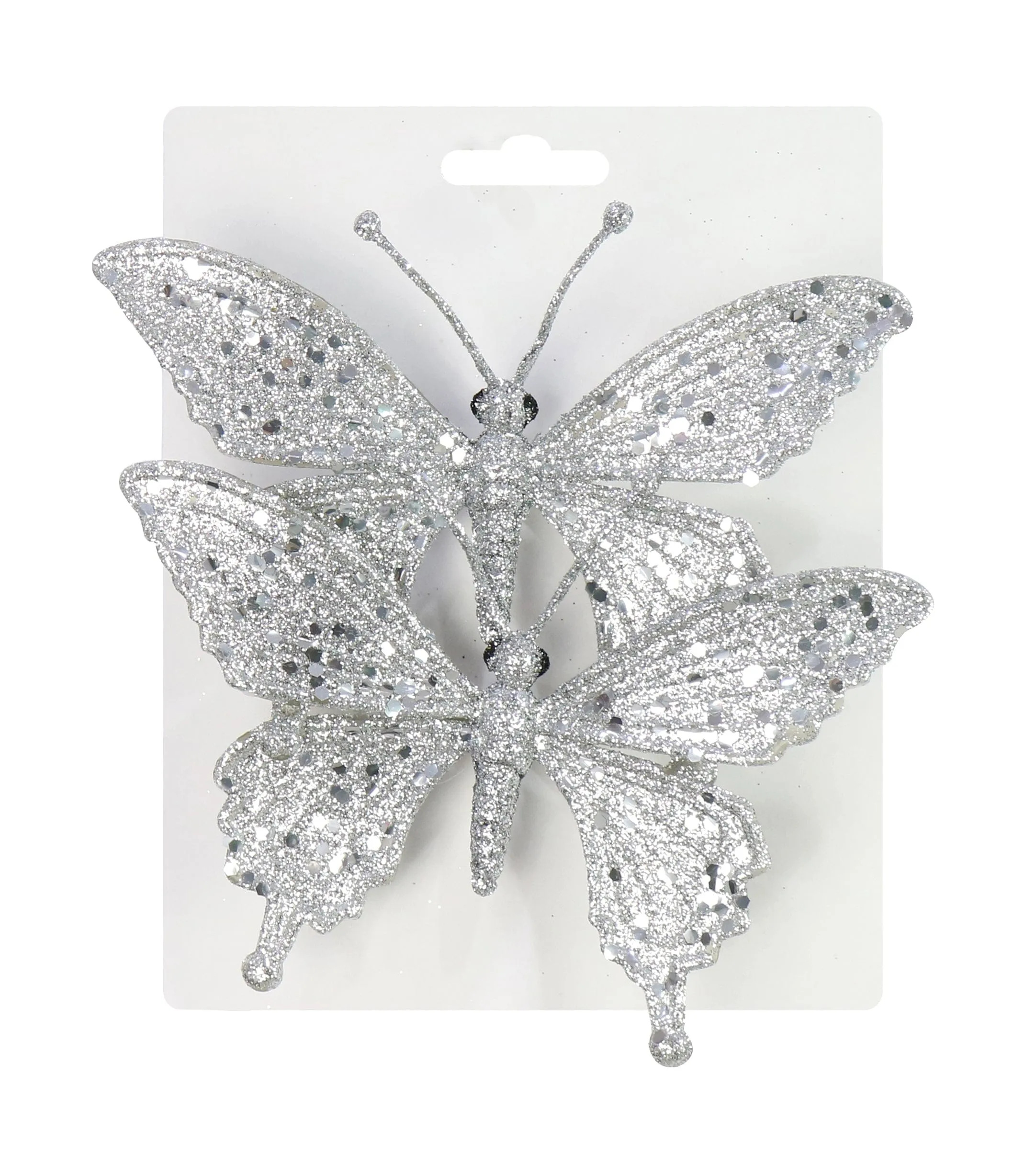 Clip On Sequin Butterfly (2pk)