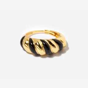 Croissant Dome Enamel Ring