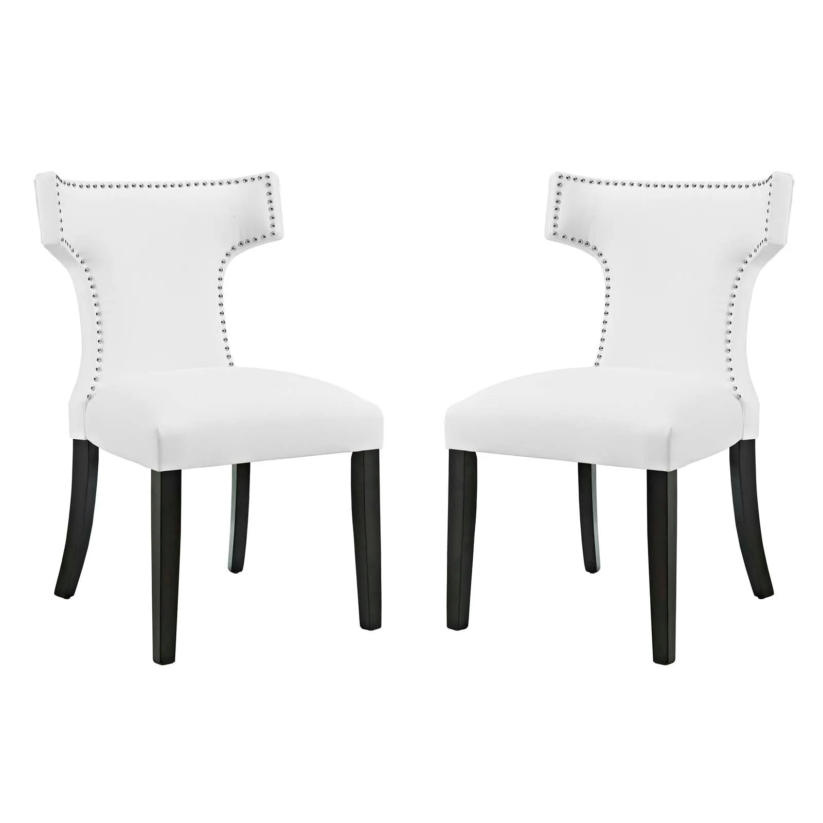 Curve Dining Side Chair Vinyl Set of 2