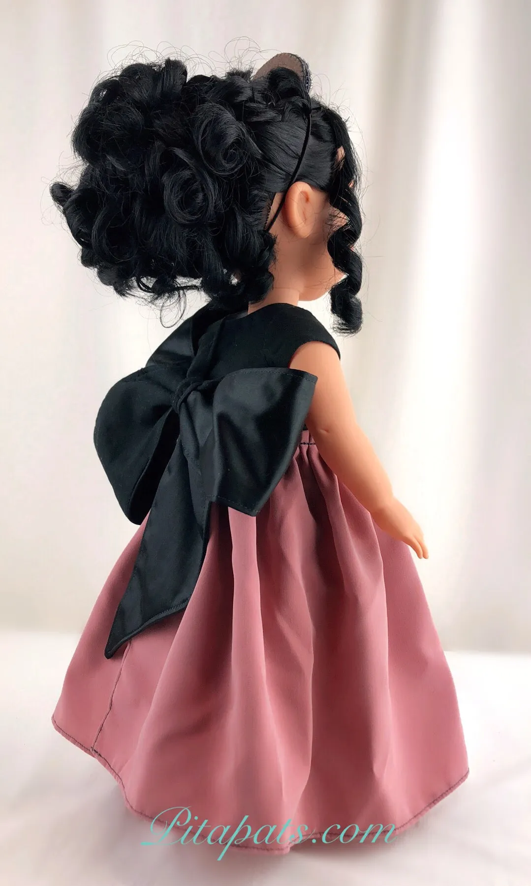 Custom Disney Animator Doll - Pocahontas in big bow pink princess dress