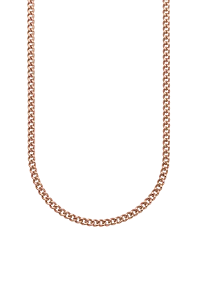 Delicate Curb Necklace 14K Rose Gold Plated