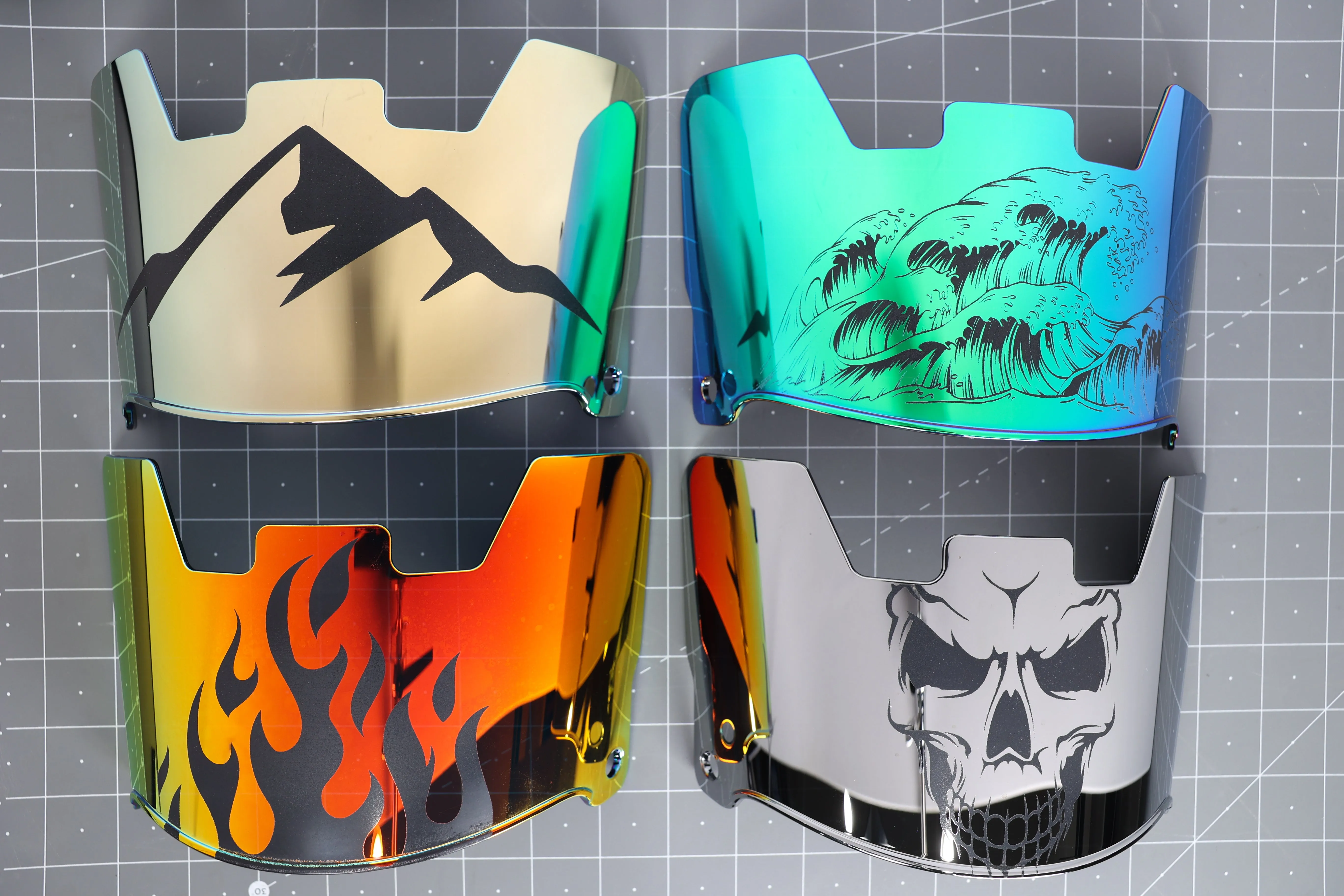 Designer Etched Visor - Biohazard