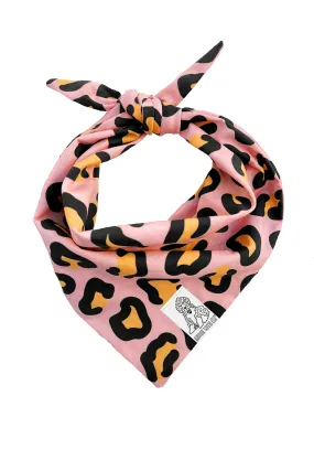 Dog Bandana Leopard Print - Customize with Interchangeable Velcro Patches