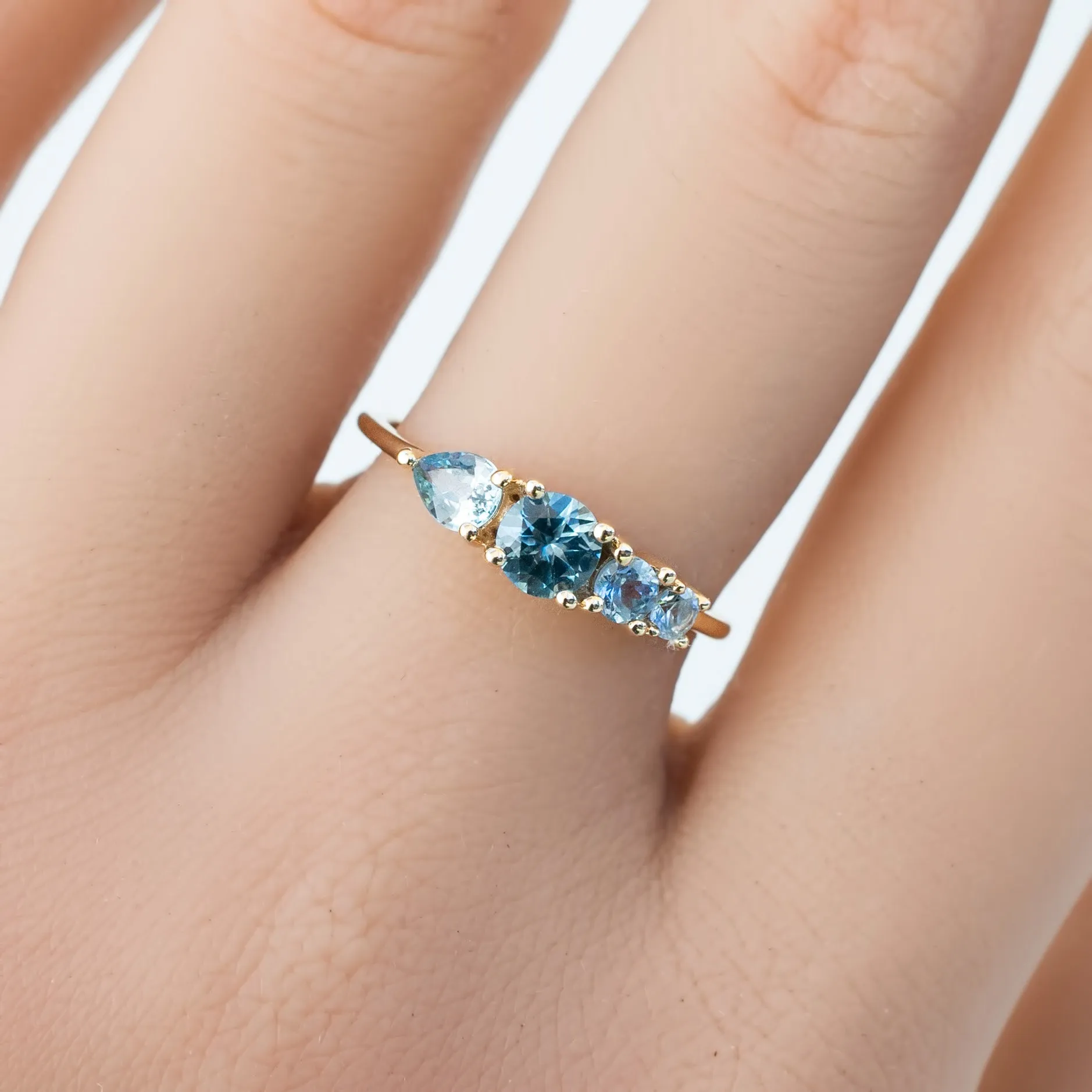 Droplets Sapphire Ring