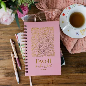 Dwell in the Word Journal - Gold Foil Floral Spiral