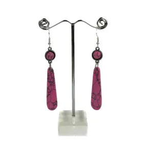 ERZ221125-08-12   2.5 Inches Natural Stone Teardrop Earring