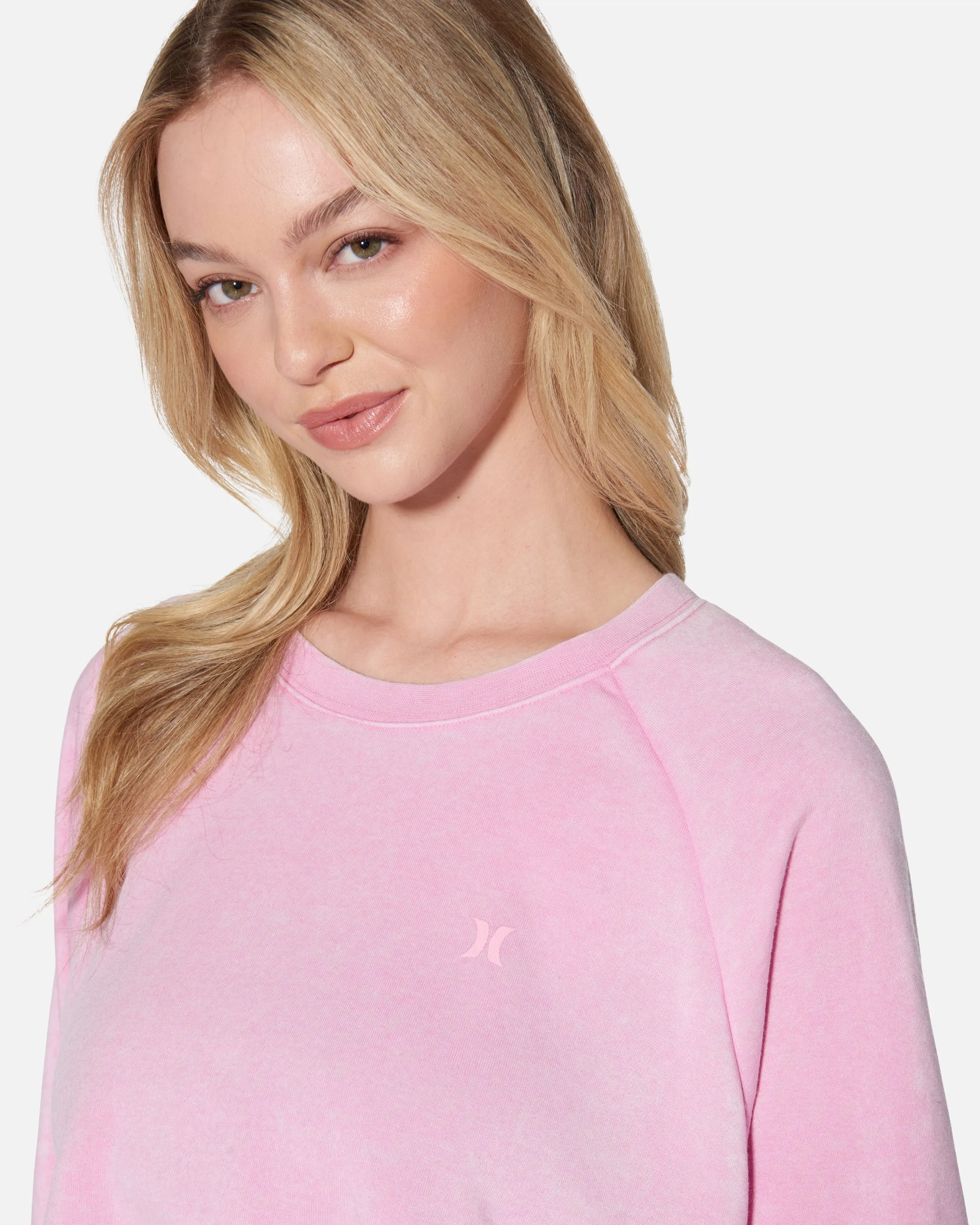 Essential Burnout Fleece Crop Crewneck