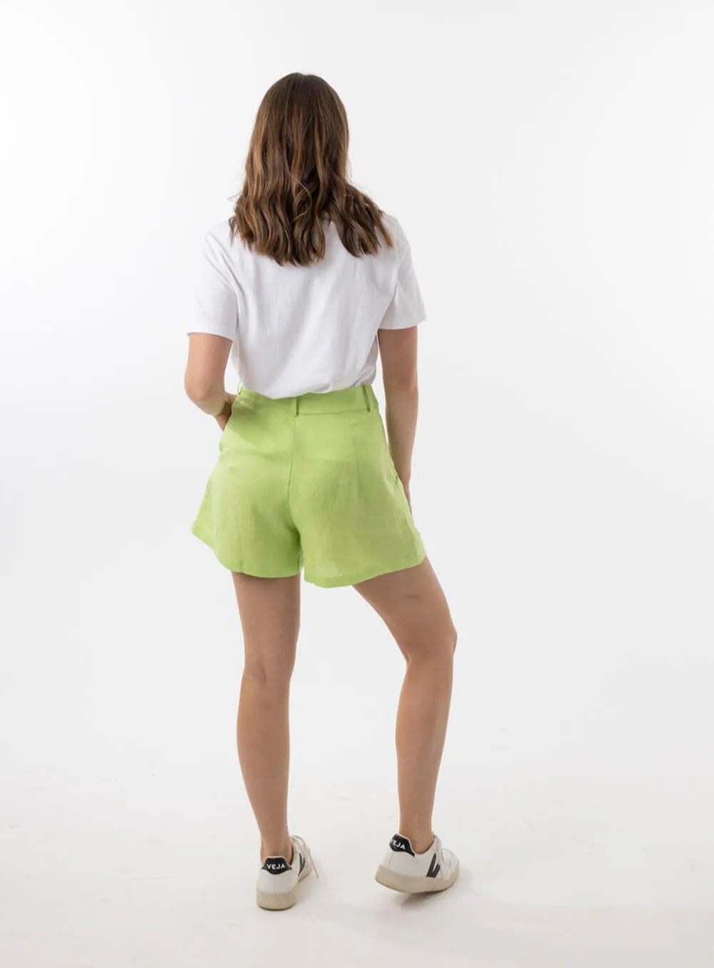 Eva Linen Short-LIME