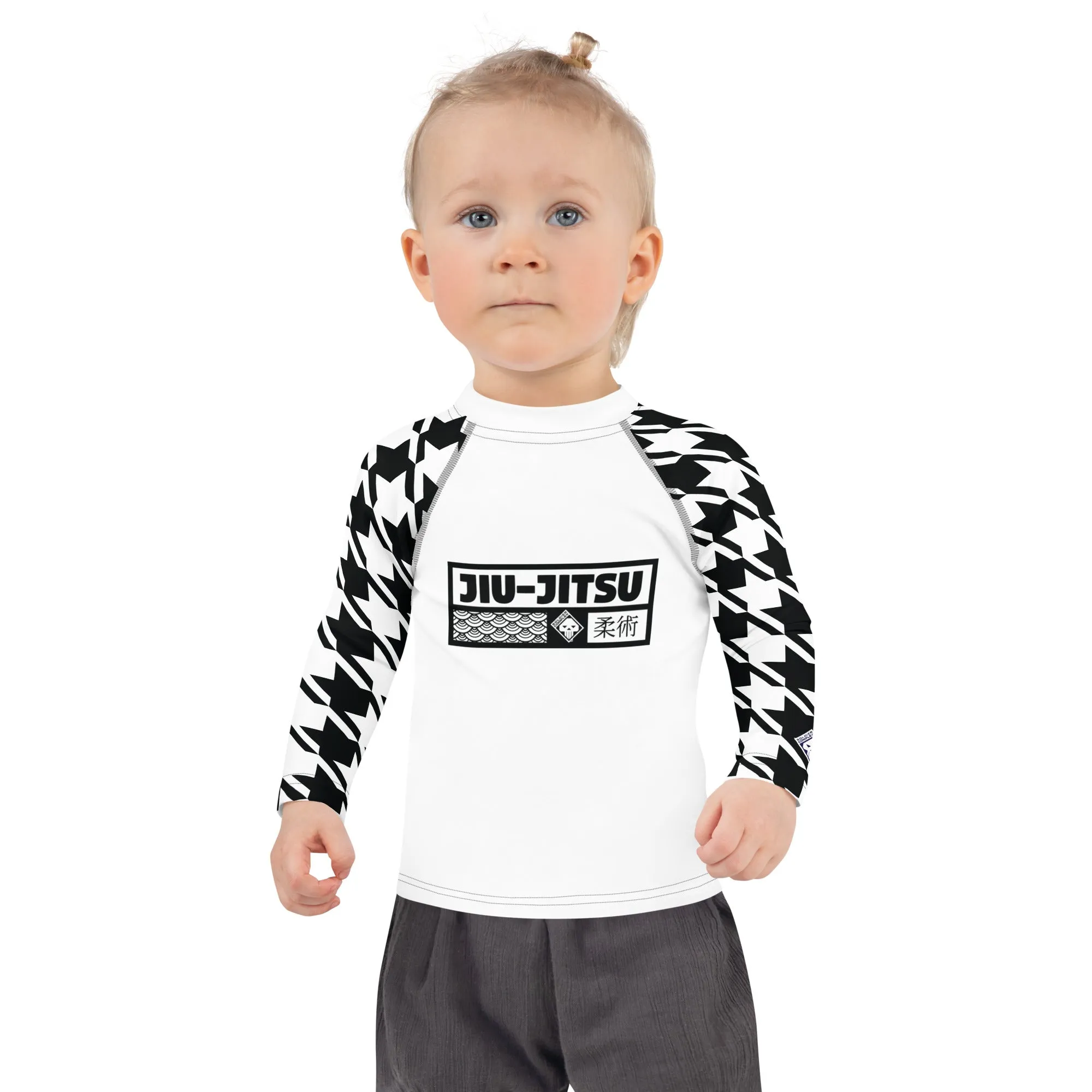 Fashionable Functionality: Girl's Houndstooth Jiu-Jitsu BJJ Rash Guard