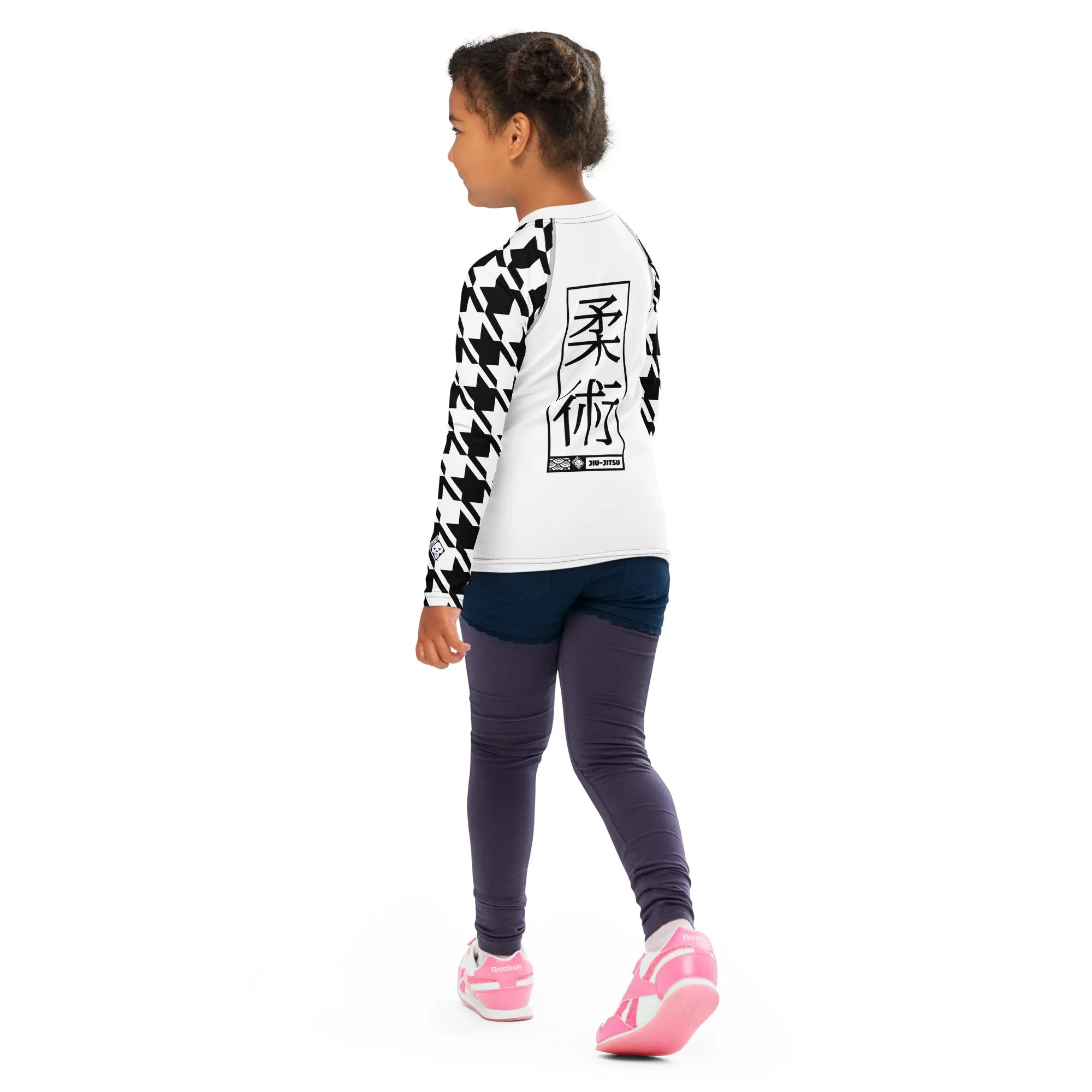 Fashionable Functionality: Girl's Houndstooth Jiu-Jitsu BJJ Rash Guard