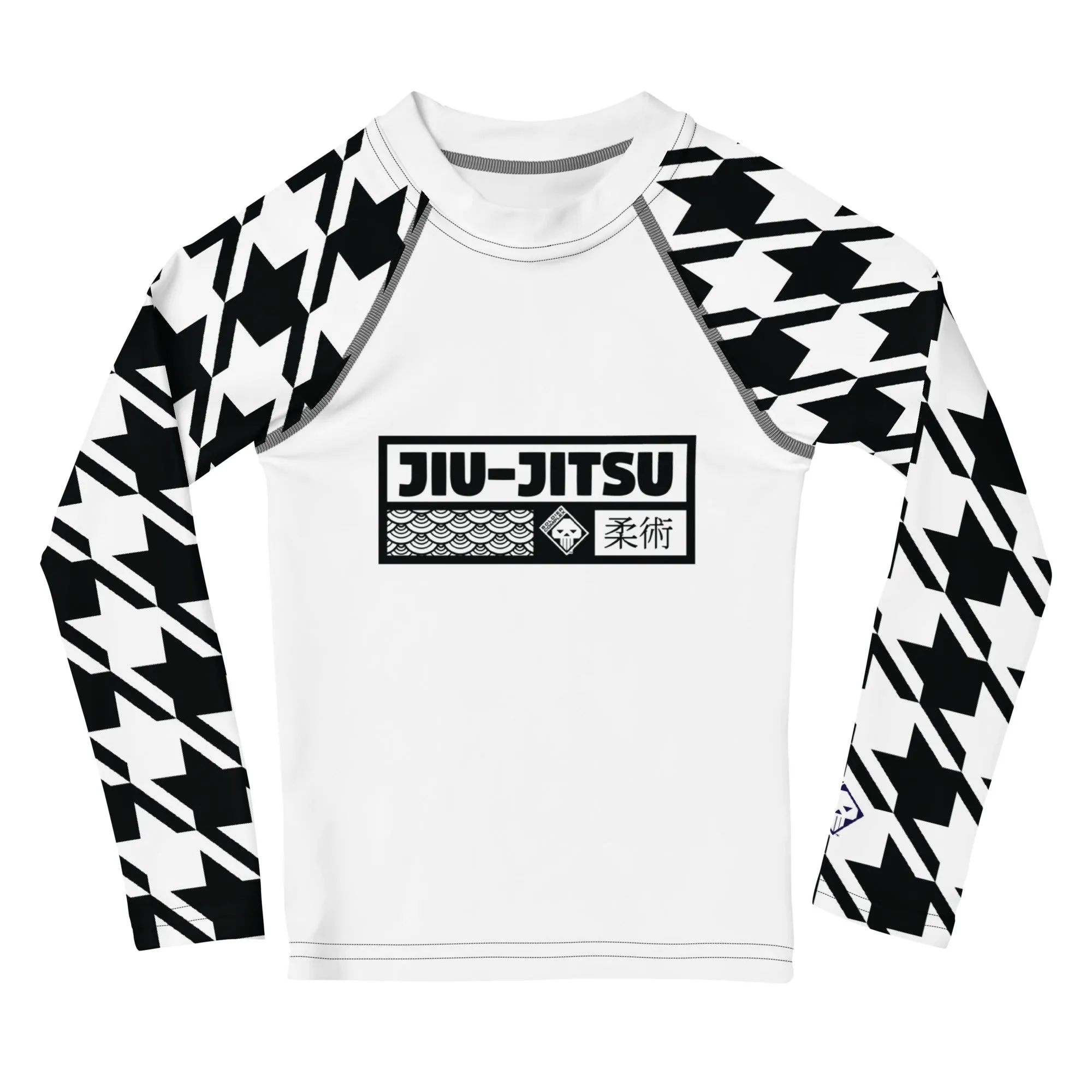 Fashionable Functionality: Girl's Houndstooth Jiu-Jitsu BJJ Rash Guard