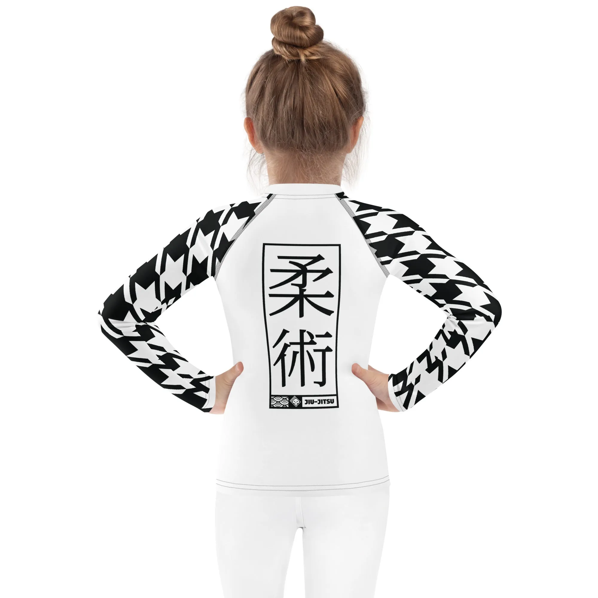 Fashionable Functionality: Girl's Houndstooth Jiu-Jitsu BJJ Rash Guard