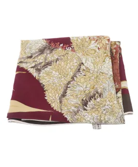 Ferragamo Red & Brown Tiger Print Scarf