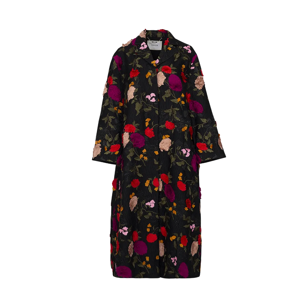 Floral Oversized Evening Coat